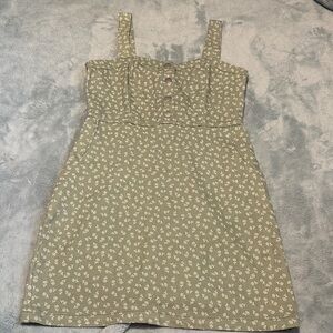 No Boundaries Olive Floral Dress